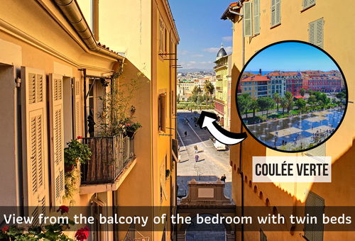 A beautiful apartment with 2 bedrooms and 2 balconies.