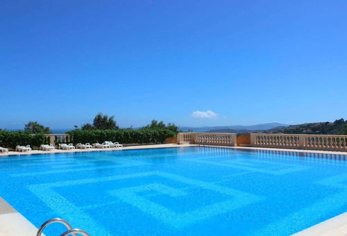 Shared pool and tennis court.