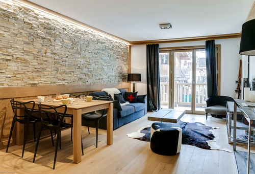 Contemporary apartment iwith a walking distance of the slopes and the shops