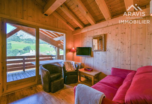 Appartement 6 personnes, 3 chambres, garage, grand balcon à 100m des pistes!