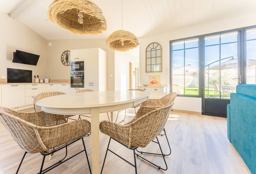 In the heart of Morinand this very neat house with family or friends