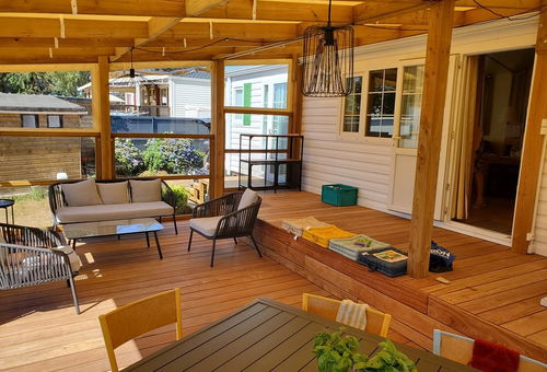 Charming mobile home on wooded land near the beaches and located in a very...