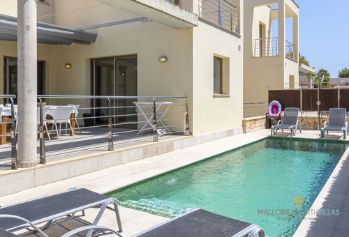 Modern villa with swimming pool 100m from Playas de Muro, one of the best...