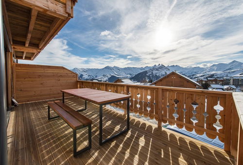 Chalet mitoyen proche pistes avec vue panoramique