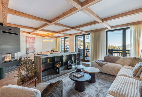 For 6 adults a,d 2 children with 3 bedrooms and 1 mountain corner. Ski out,...