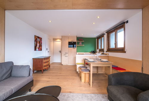 Right in the centre of Courchevel Village, easy access to the shops and slopes.
