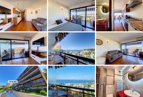 Studio avec terrasse en front de mer dans une résidence de standing avec...