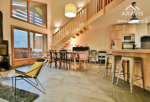 150m² duplex in the center of Saint Jean de Sixt, perfect for 8 people....