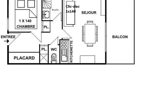 Les Saisies (73) - Brezeniu - Bat B
Appartement 2 pièces - environ 32 m2 -...