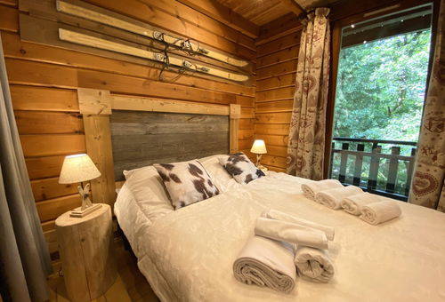 Wooden chalet on the banks of the river surrounded by nature - La Bresse