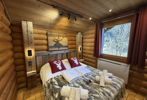 Chalet en rondins de bois avec SPA Jacuzzi - La Bresse