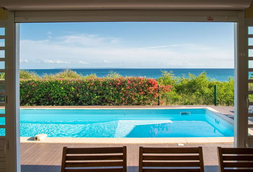 Private pool and sea view.