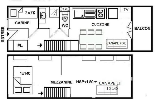 Les Saisies (73) – Isabella – Gebäude F Studio-Apartment mit Mezzanine-Kabine...