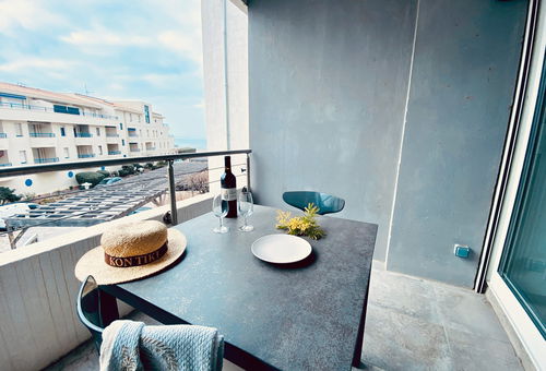 Rêve bleu appartement vue mer B203 dans résidence avec accès plage privé