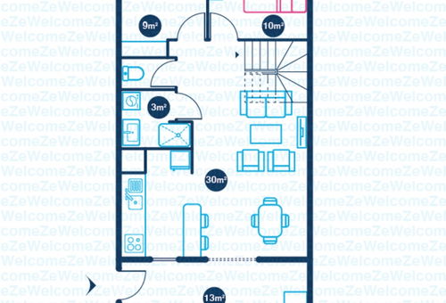 Apartment 3 bedroom Le Gosier