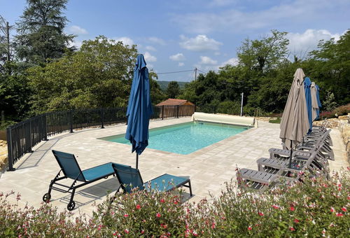 A hiking trail just a stone&#39;s throw from the lodge, the swimming pool and...
