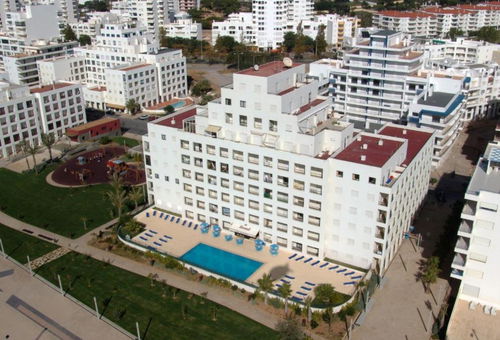 Quarteira  Line Front Beach Pool Flat View