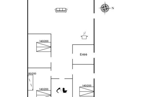 Maison 3 chambres Dronningmølle