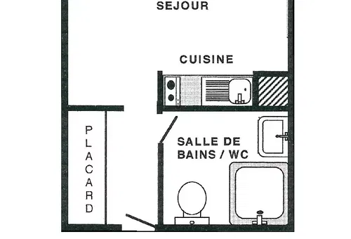 Apartment 1 bedroom Les Belleville