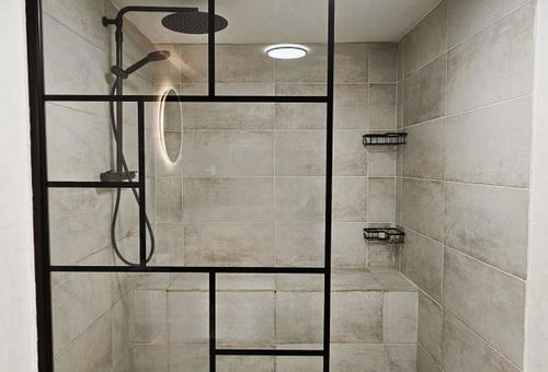 Stone cottage with slate roof, including a large terrace...