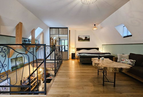 Stone cottage with slate roof, including a large terrace...