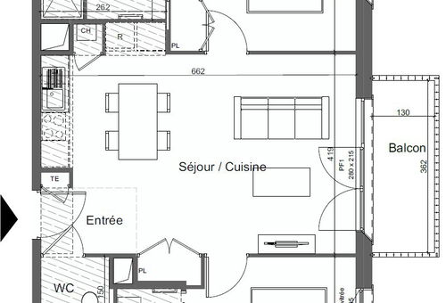 CHAMONIX - Center Very nice 60m² apartment for 4 people, on the 3rd...